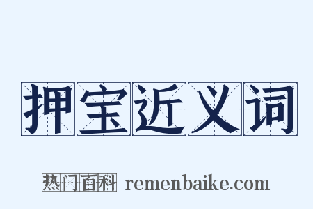 押宝近义词是什么意思的图片